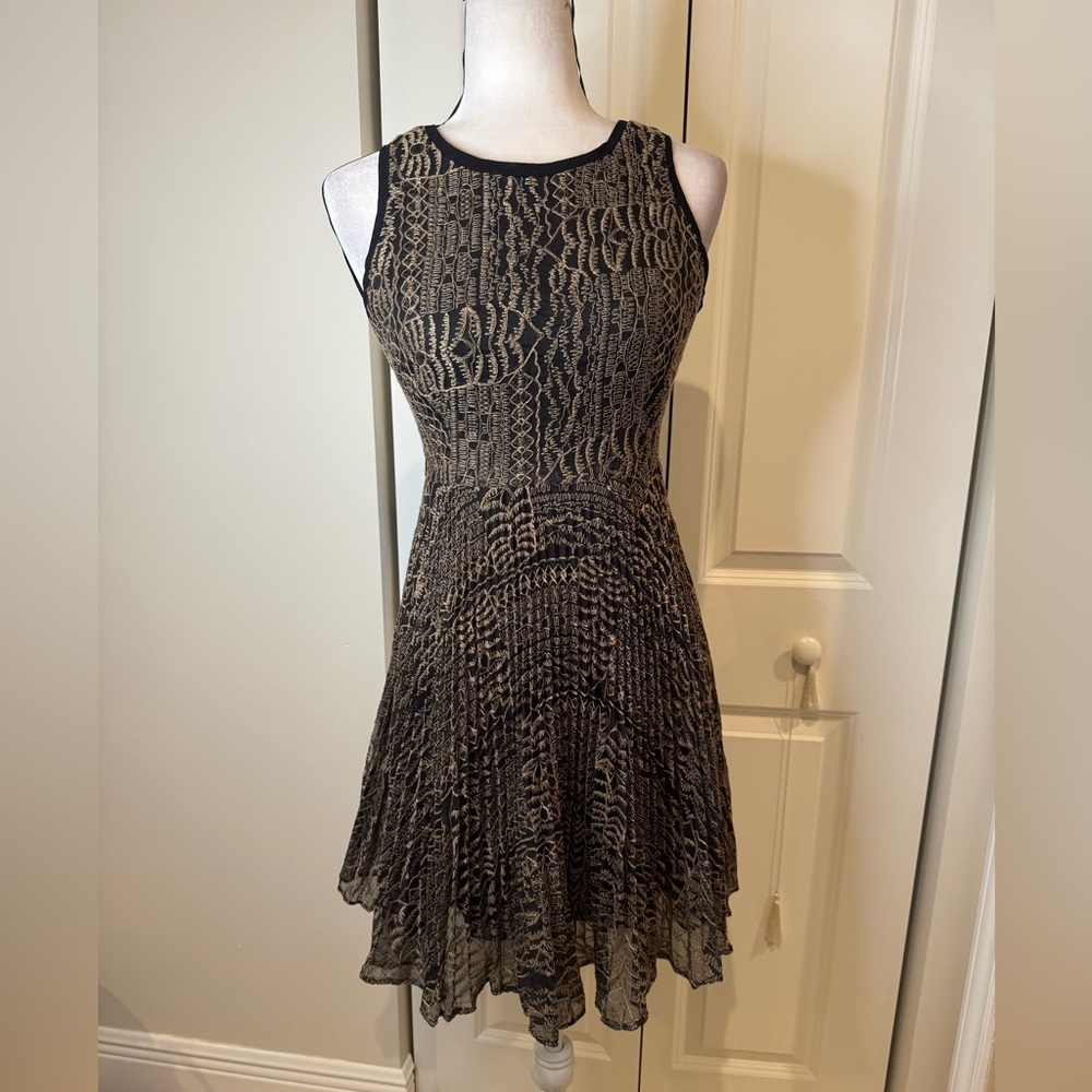 Nanette Lepore Pleated Midi A-Line Dress